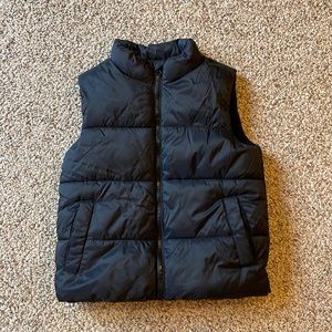 Boys black puffer vest